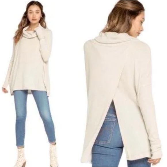 Free People Sweaters - Free People Cream Cowl Neck Sweater